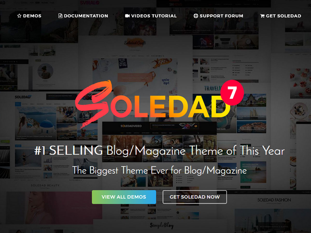 Soledad - best blogger WordPress theme for 2023